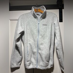 NWOT Columbia Heather Gray Full Zip-Up Fleece Jacket